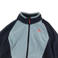 Decathlon size 8-9 light blue and navy zipped fleece