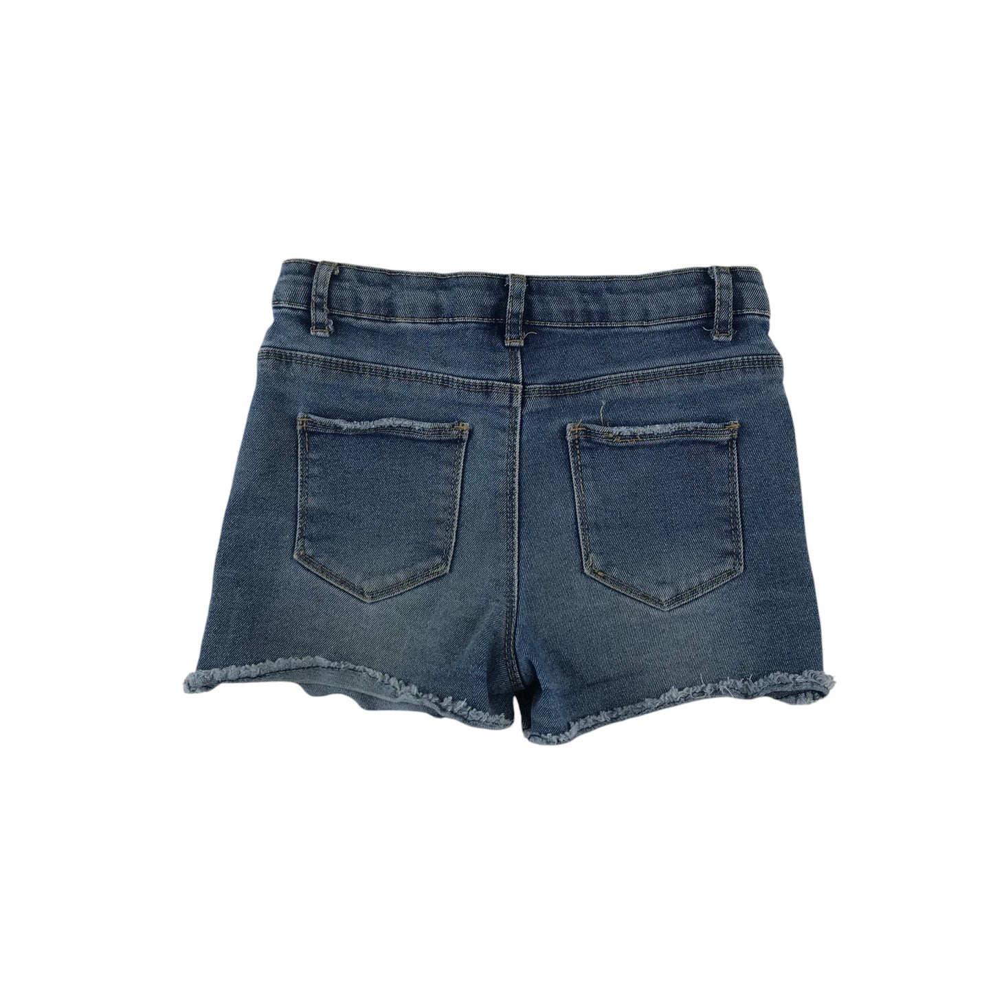Primark shorts 6-7 years blue denim mid rise with embroidered unicorns