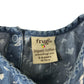 Frugi dress 5-6 years blue tiered with floral and leafy print pattern cotton