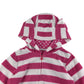 Tu size 4 pink and white striped cat ears hooded fleece
