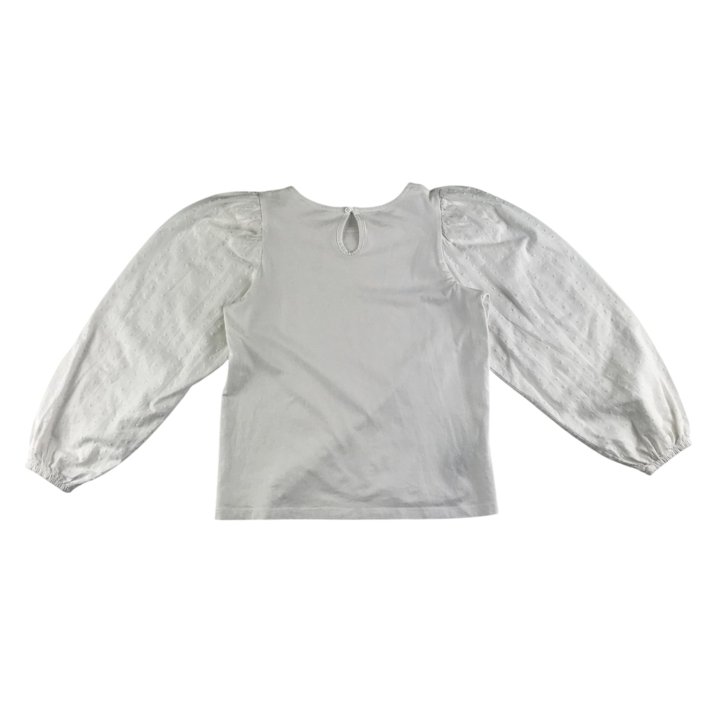 Mango t-shirt 9-10 years white long puff sleeve cotton