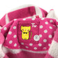 Tu size 4 pink and white striped cat ears hooded fleece