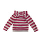 Tu size 4 pink and white striped cat ears hooded fleece
