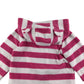 Tu size 4 pink and white striped cat ears hooded fleece