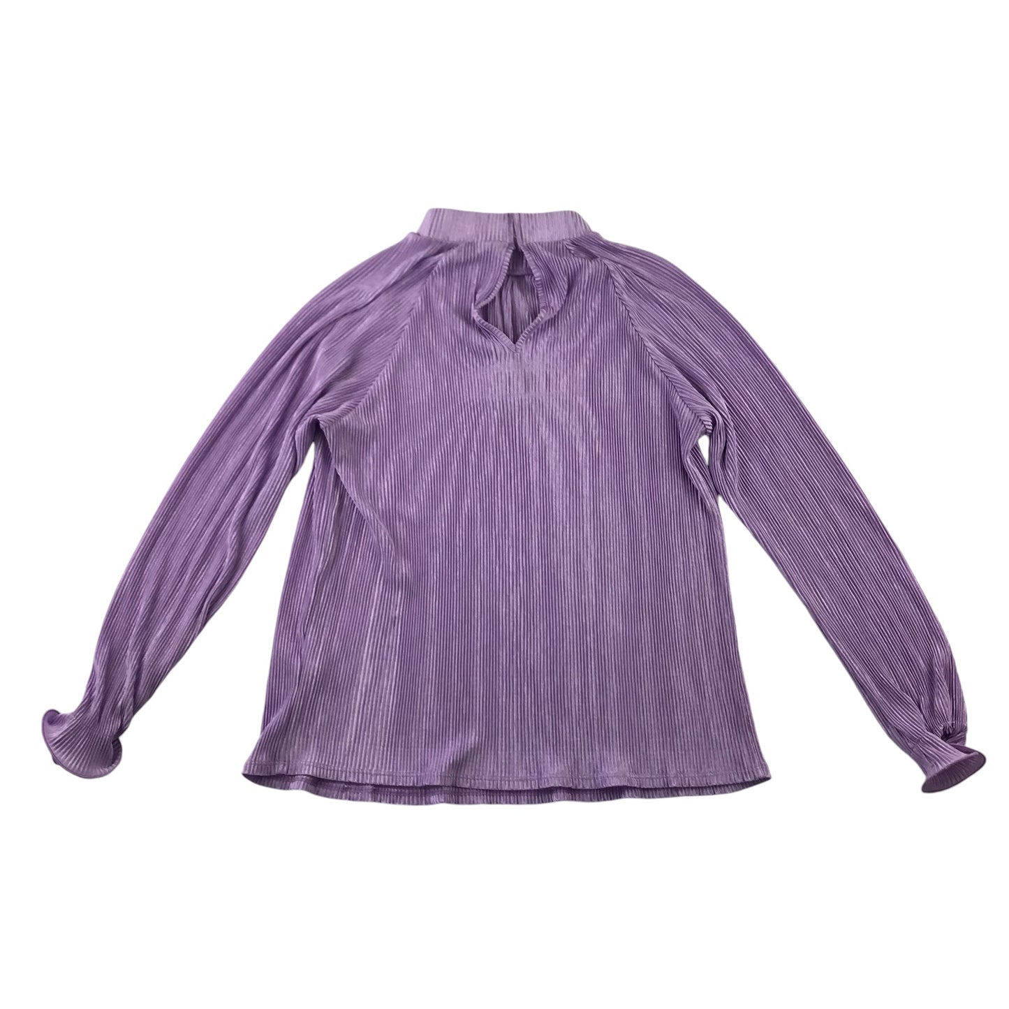 Very blouse women size UK 14 lilac long sleeve mock neck top