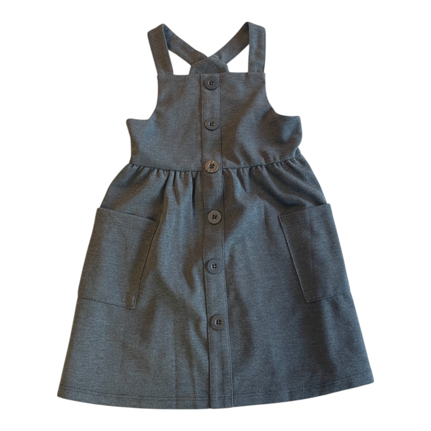 George school pinafore bundle 3-4 years grey jersey stretchy dungaree style