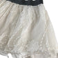 Girl2Girl skirt 6-7 years white tulle with floral detailing and black glittery waistband
