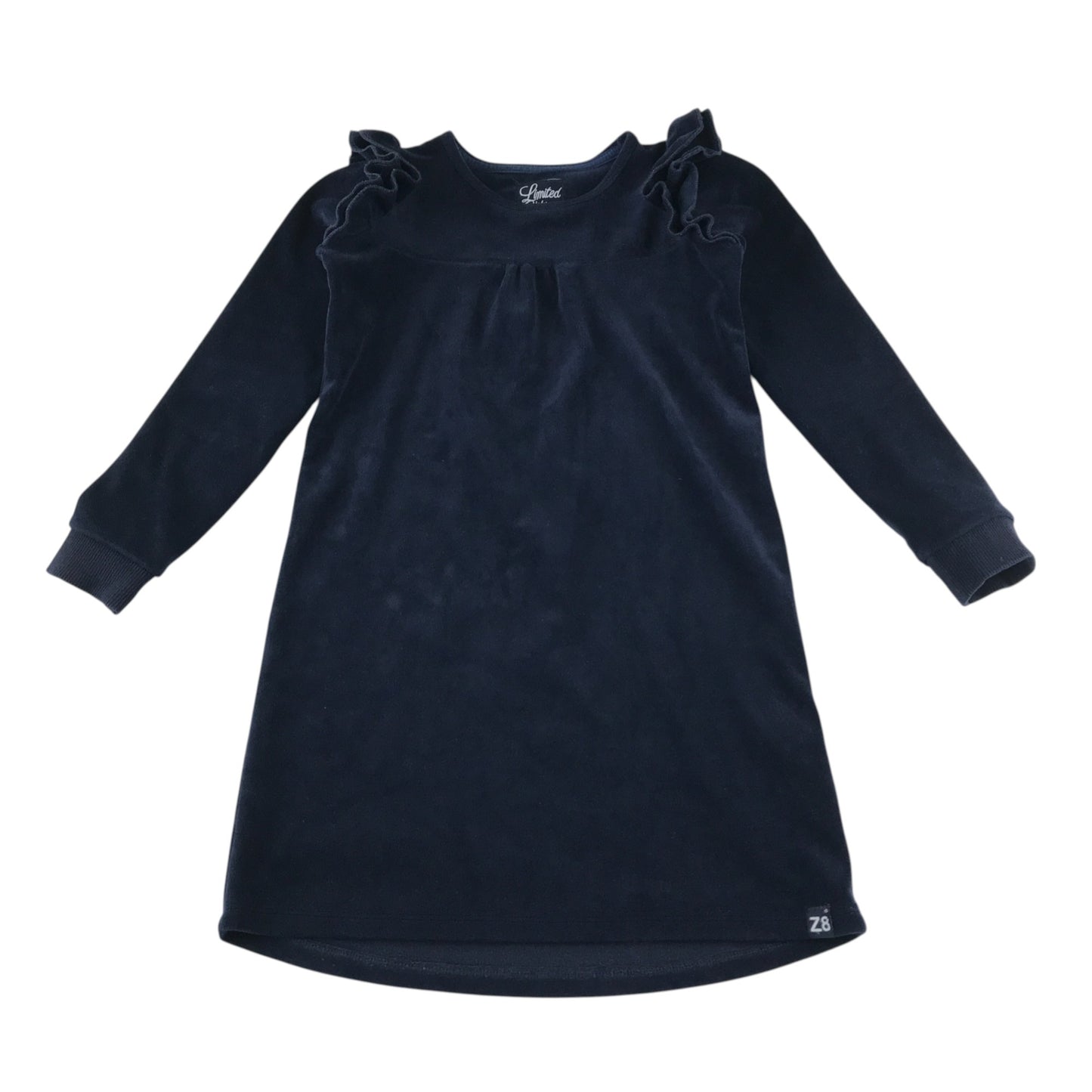 Z8 dress 8-9 years navy blue long sleeve terrycloth style material