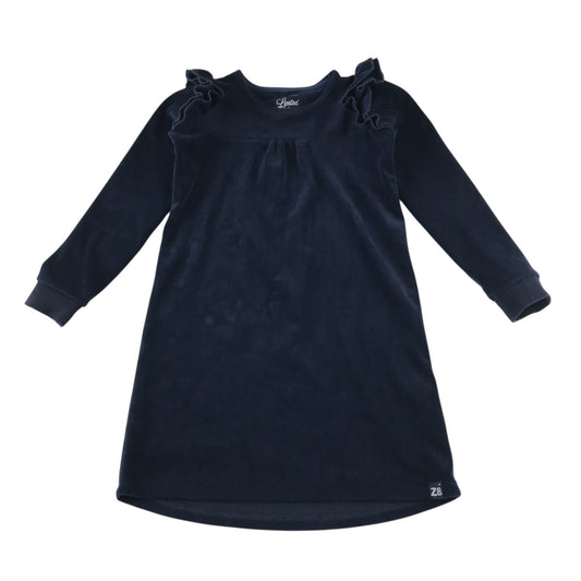 Z8 dress 8-9 years navy blue long sleeve terrycloth style material