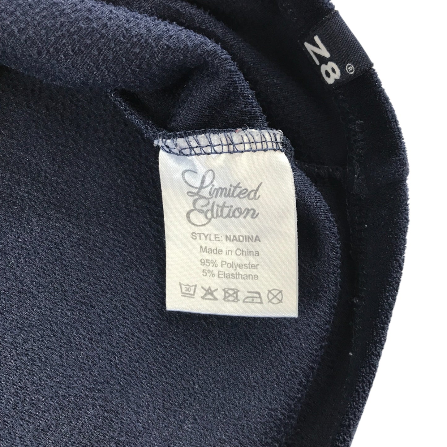 Z8 dress 8-9 years navy blue long sleeve terrycloth style material