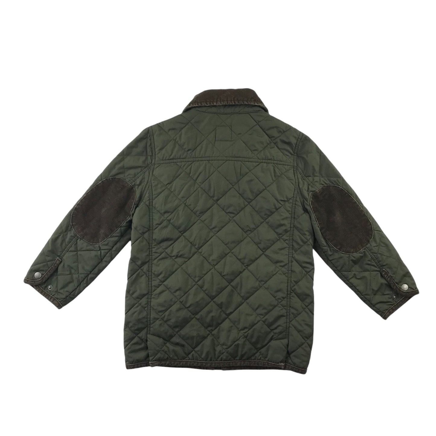 Gap light jacket 6-7 years khaki quilted with corduroy collar and elbows