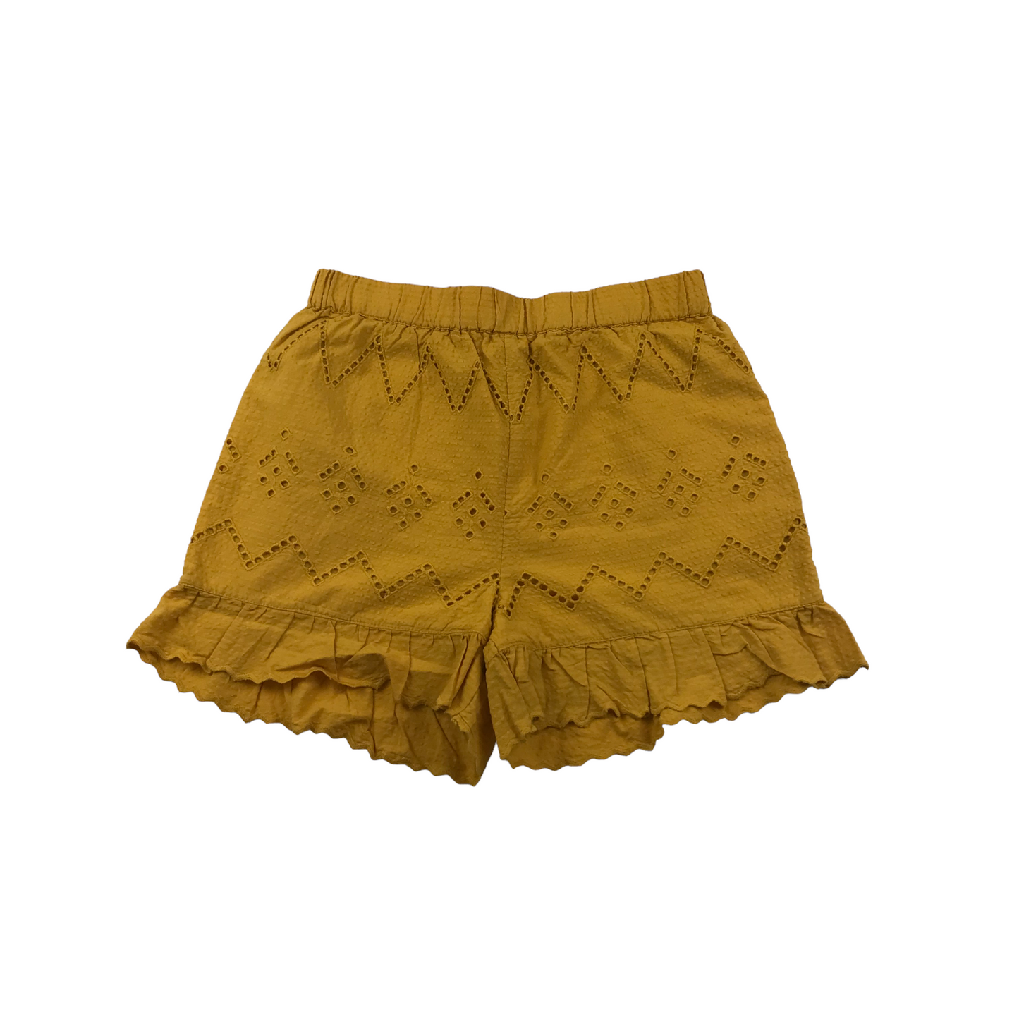 F&F Mustard Yellow Summer Cotton Shorts and Top Set Age 9