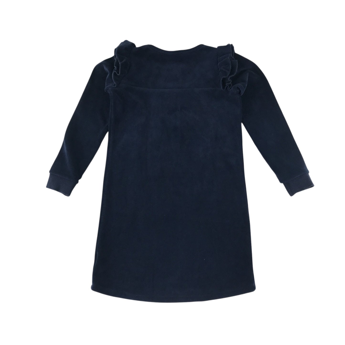 Z8 dress 8-9 years navy blue long sleeve terrycloth style material