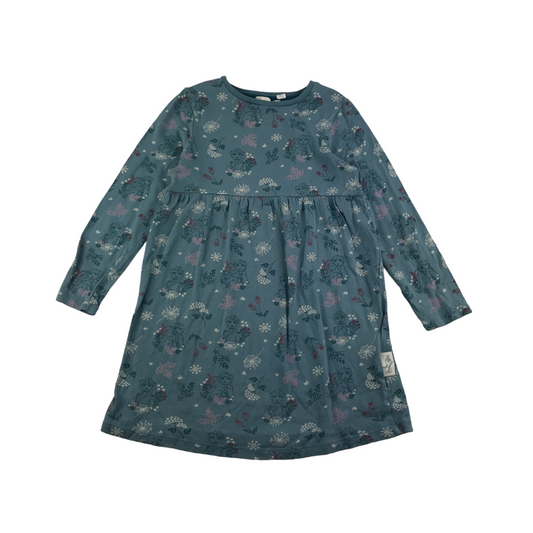 M&S Elsa Dress Age 5 Blue Else and Snowflake Print