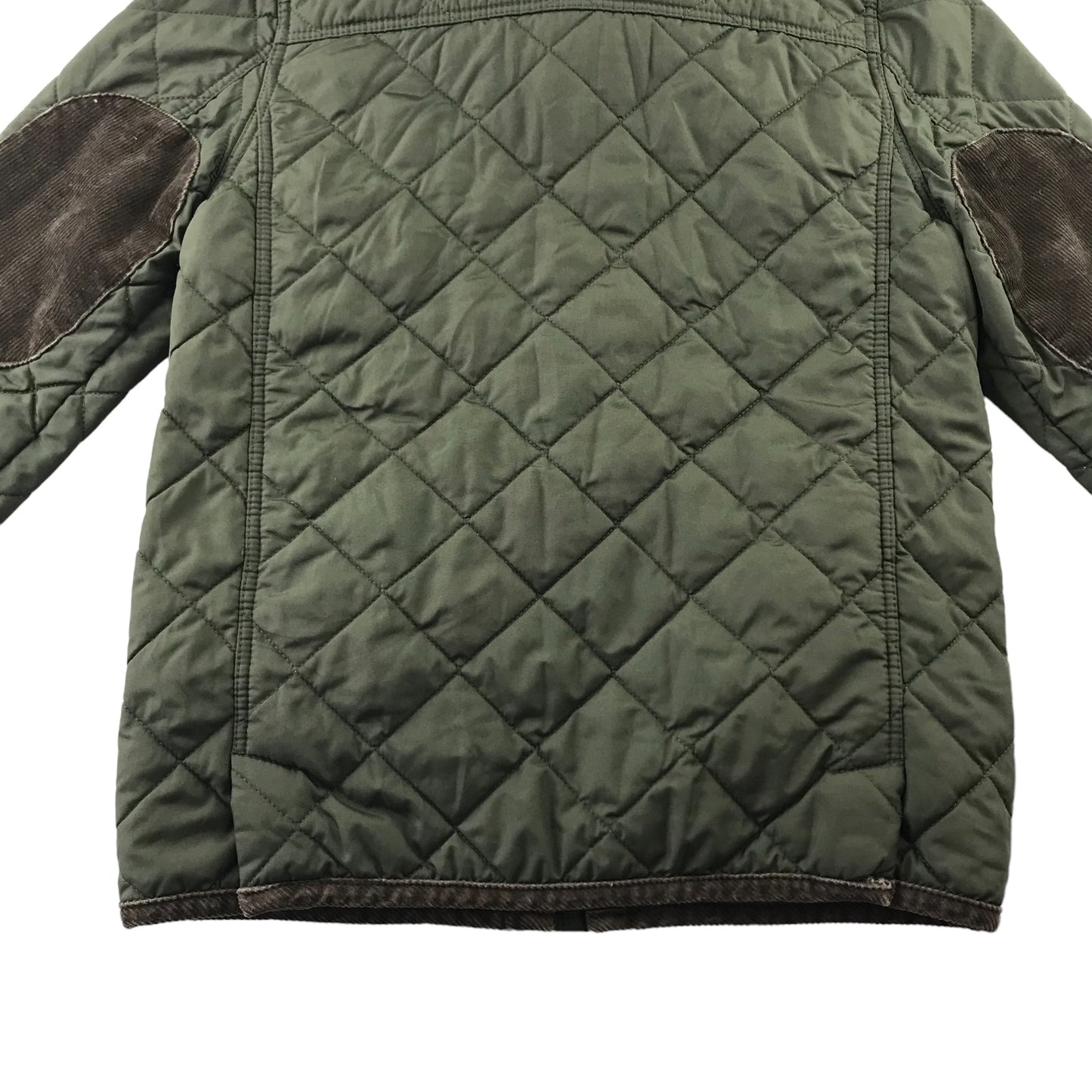 Gap light jacket 6-7 years khaki quilted with corduroy collar and elbows