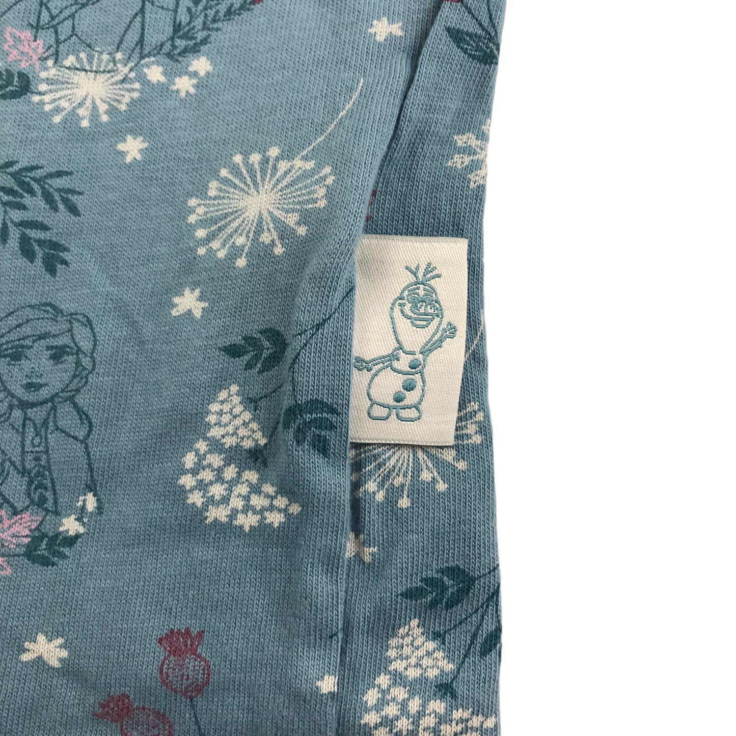 M&S Elsa Dress Age 5 Blue Else and Snowflake Print