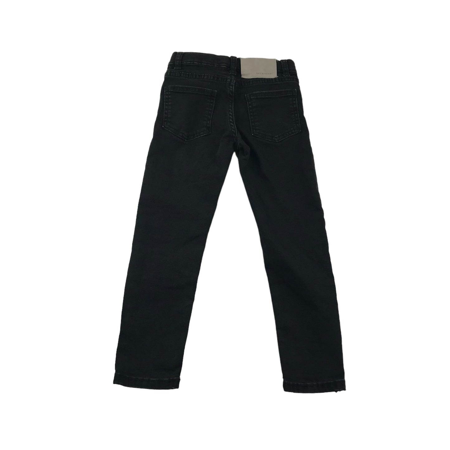 Zara Trousers Age 5-6 Black Denim Style Adjustable Waist