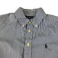 Ralph Lauren shirt 10-12 years blue and white stripy button cotton