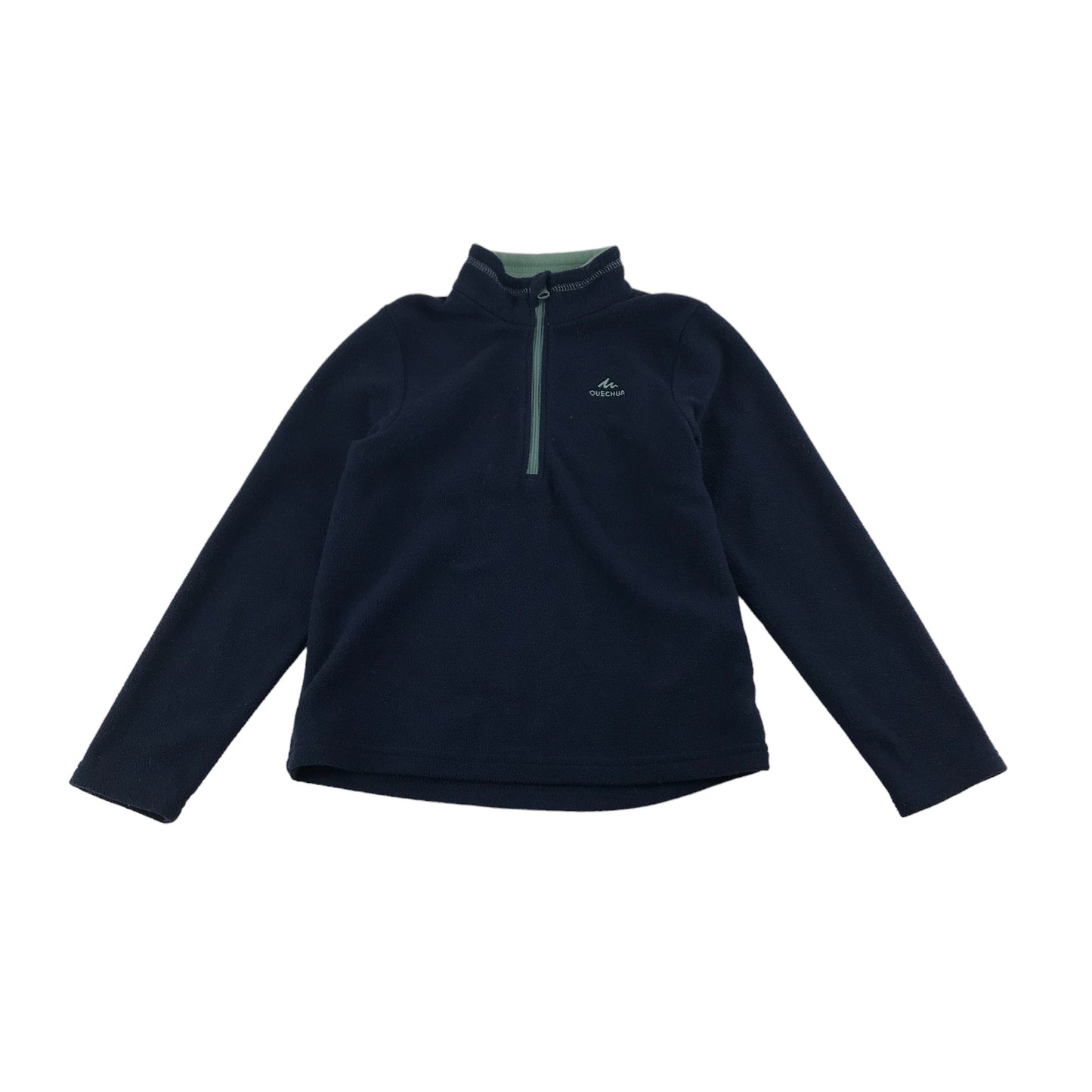 Decathlon Fleece Age 5-6 Navy Blue Plain Half Zipper