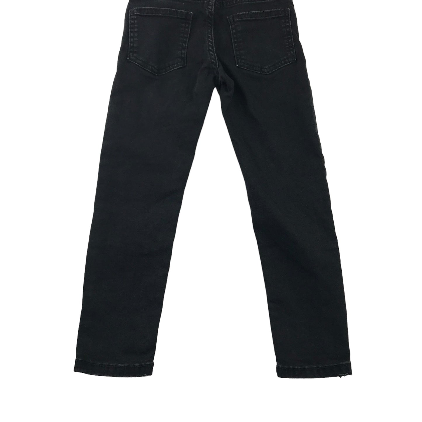 Zara Trousers Age 5-6 Black Denim Style Adjustable Waist