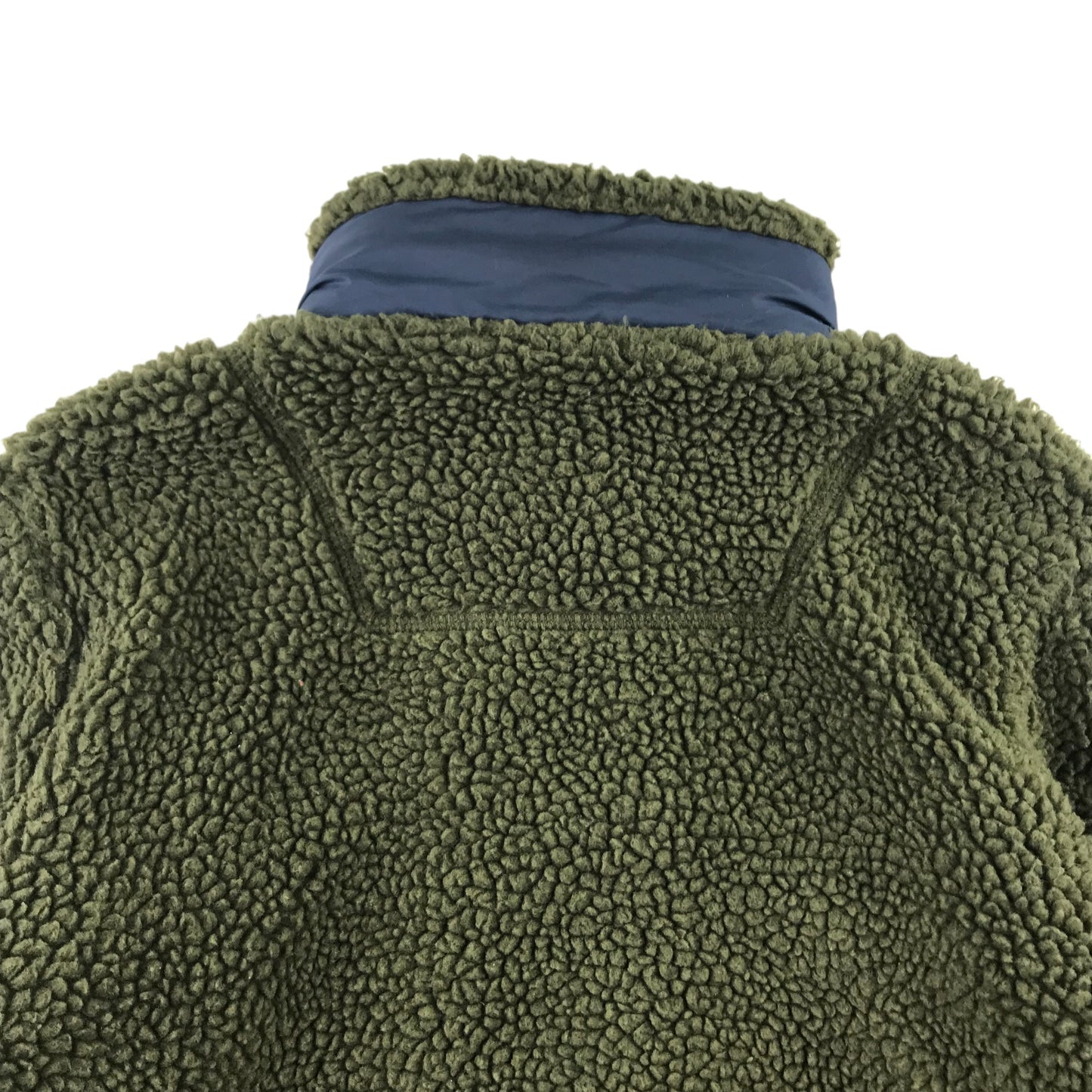 John Lewis fleece 8 years khaki green fluffy light jacket