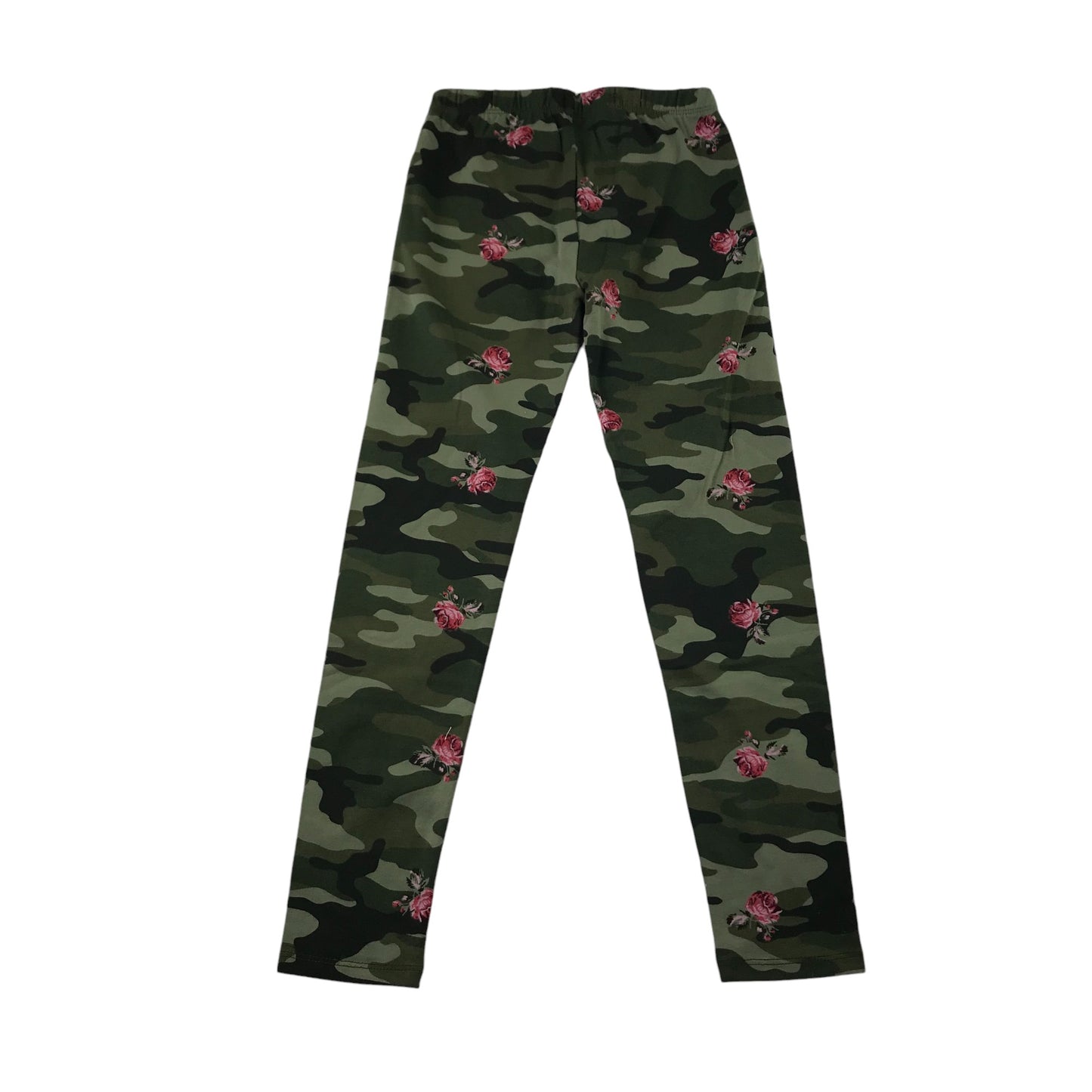 GAP leggings 6-7 years khaki camouflage floral pattern cotton blend