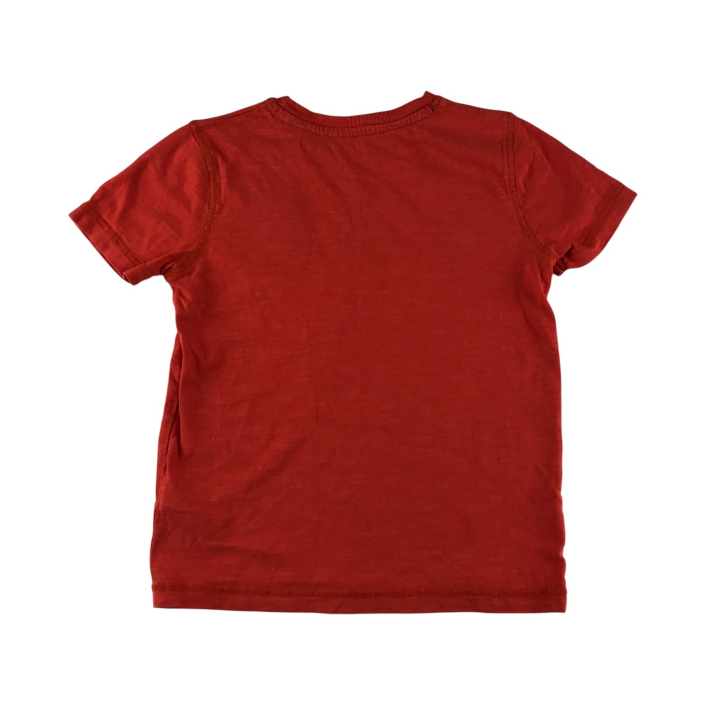 Boden t-shirt 5-6 years orange embroidered dinosaur detail cotton