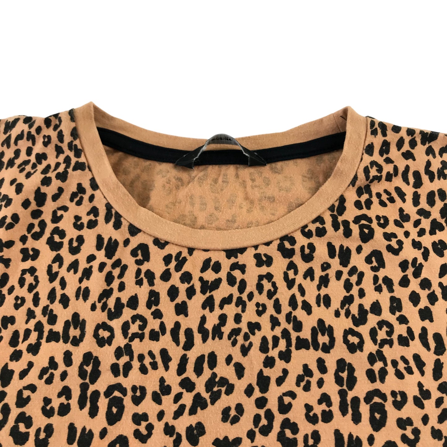 George t-shirt 12-13 years brown leopard print pattern crop top cotton