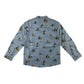 Next shirt 5-6 years light blue animal print button up cotton