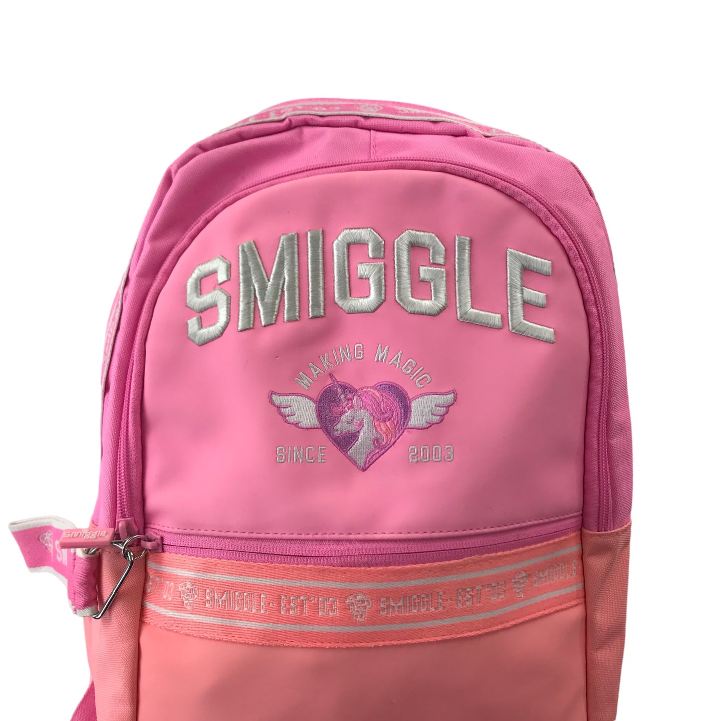 Smiggle School Bag Pink Love Heart Unicorn