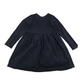 Laranjinha Dress Age 5 Navy Ruffled Chest with Buttons