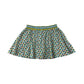 Boden skort 8-9 years green floral print design with stripy waistband cotton