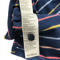 Fatface T-shirt 7-8 years navy with multicoloured stripes horizontal