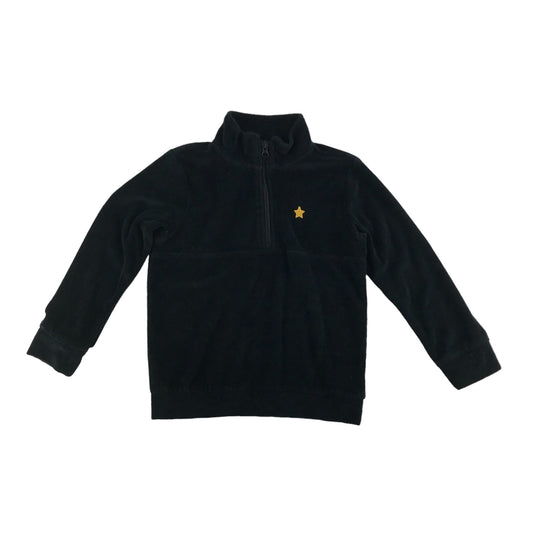 F&F Fleece Age 6 Black Plain with Star Detail Pullover