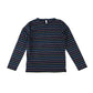 Fatface T-shirt 7-8 years navy with multicoloured stripes horizontal