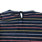 Fatface T-shirt 7-8 years navy with multicoloured stripes horizontal