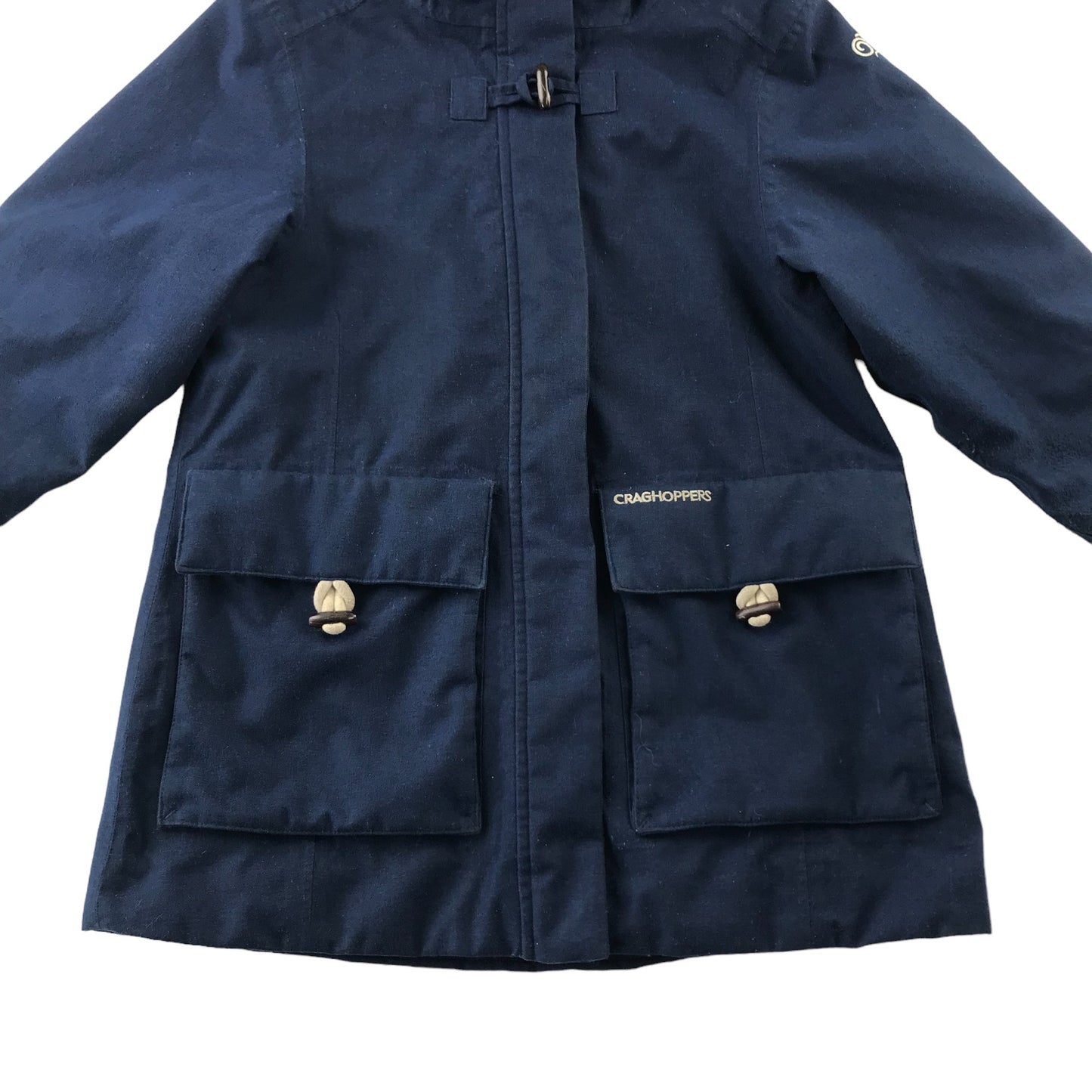 Craghoppers jacket 5-6 years navy shower and windproof breathable big pockets fleece lining