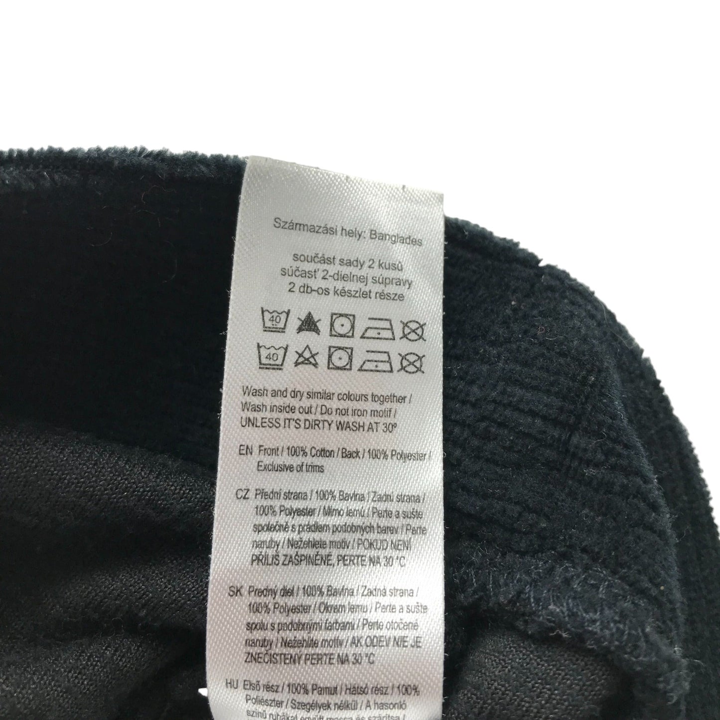 F&F fleece size 6 black with stars fleece