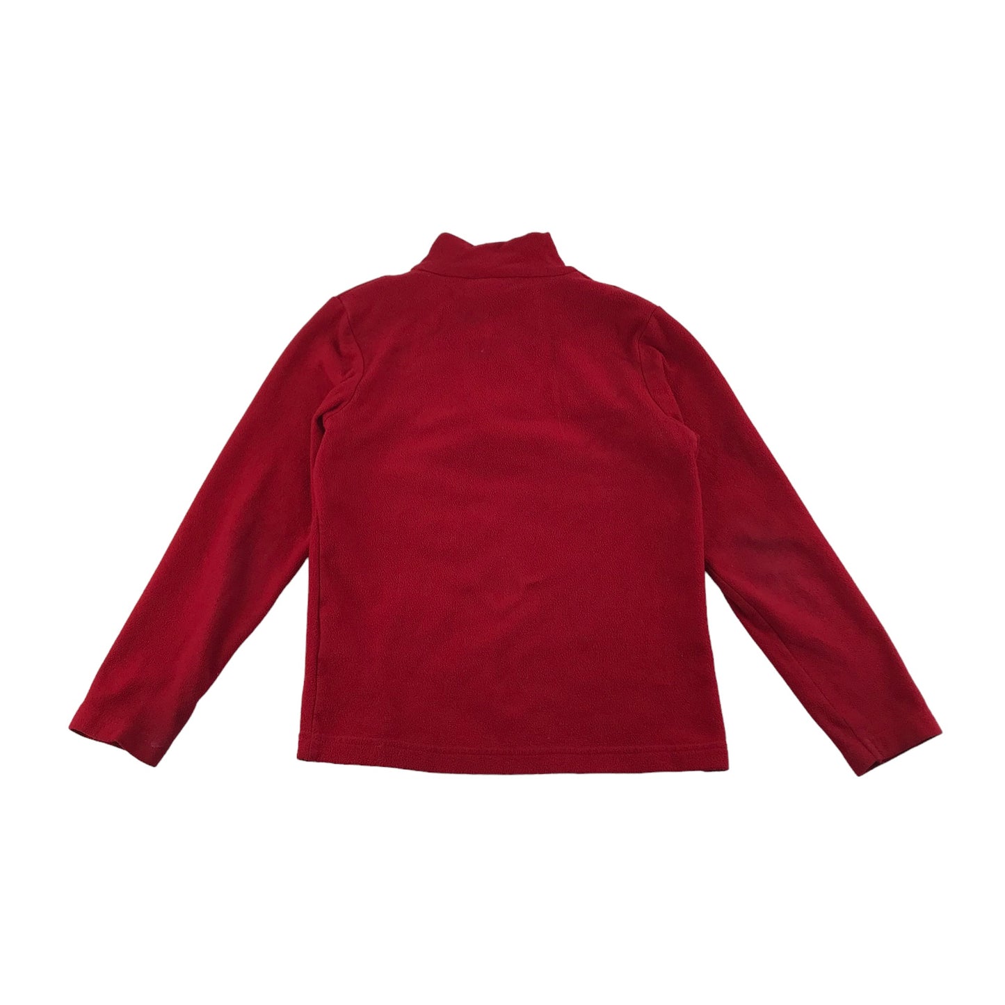 Mountain Warehouse Fleece Age 7 Red Plain Half Zipper Pullover