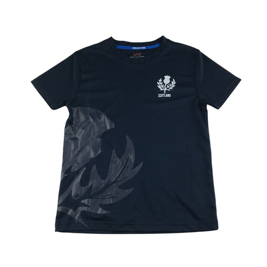 Rugby Heritage Scotland strip 7-8 years navy blue short sleeve