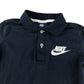 Nike polo shirt 7-8 years navy with embroidered white logo short sleeve cotton