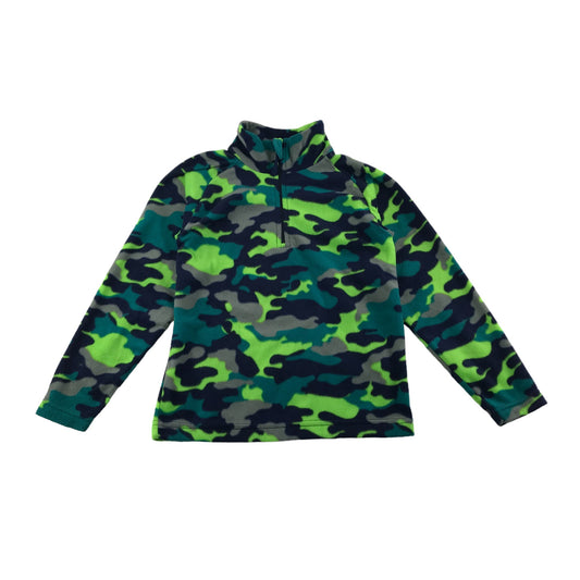 Mountain Warehouse Fleece Age 7 Neon Navy Turquoise Camo Pattern