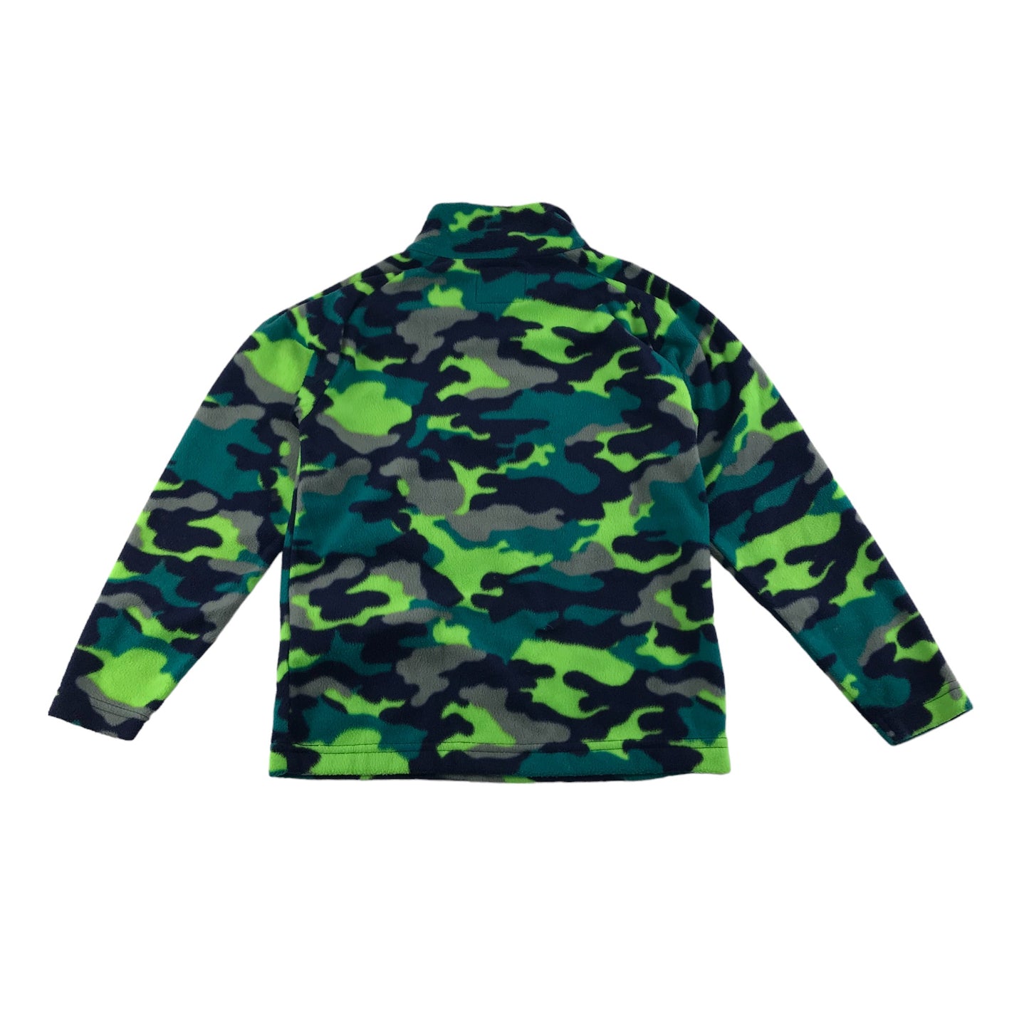 Mountain Warehouse Fleece Age 7 Neon Navy Turquoise Camo Pattern