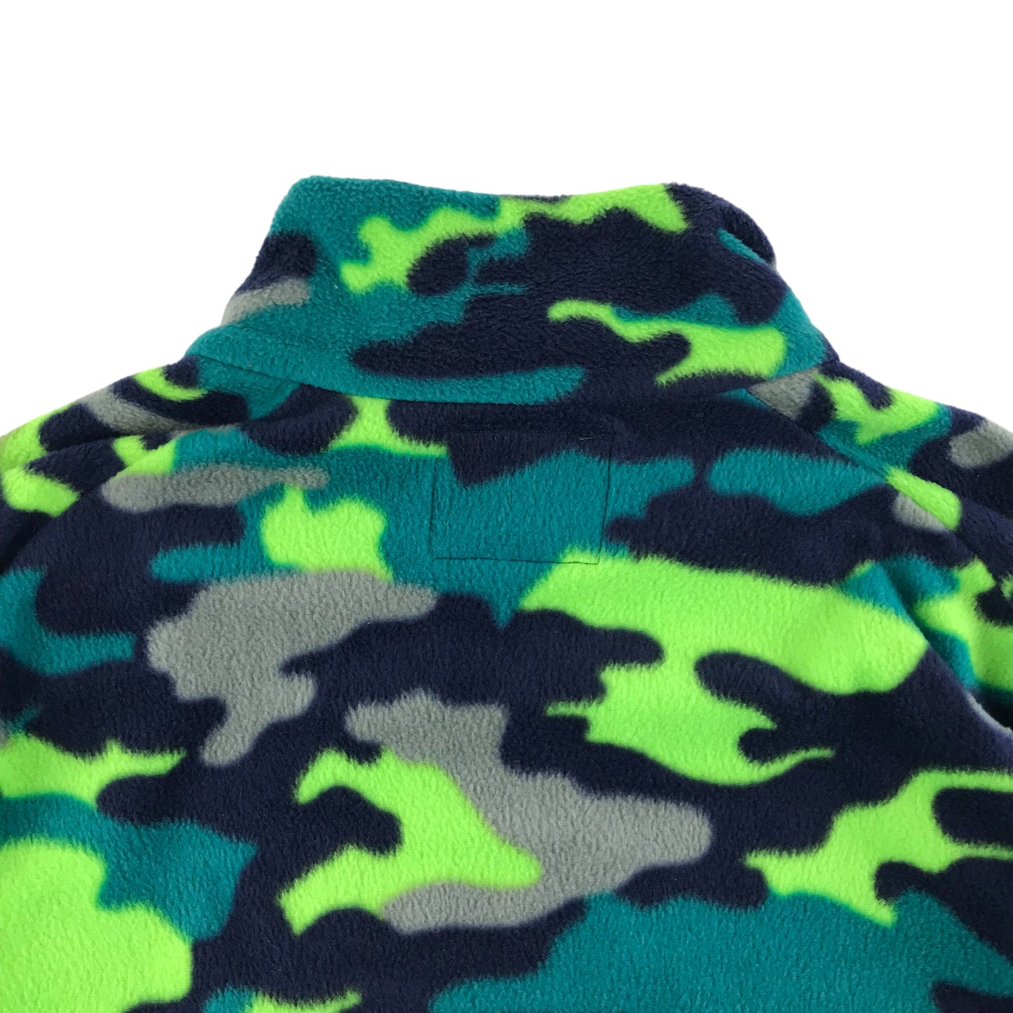 Mountain Warehouse Fleece Age 7 Neon Navy Turquoise Camo Pattern