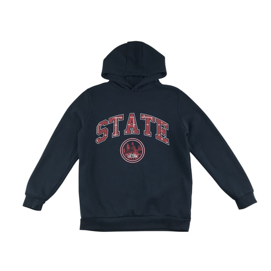 Primark hoodie 12-13 years navy blue State College print pullover