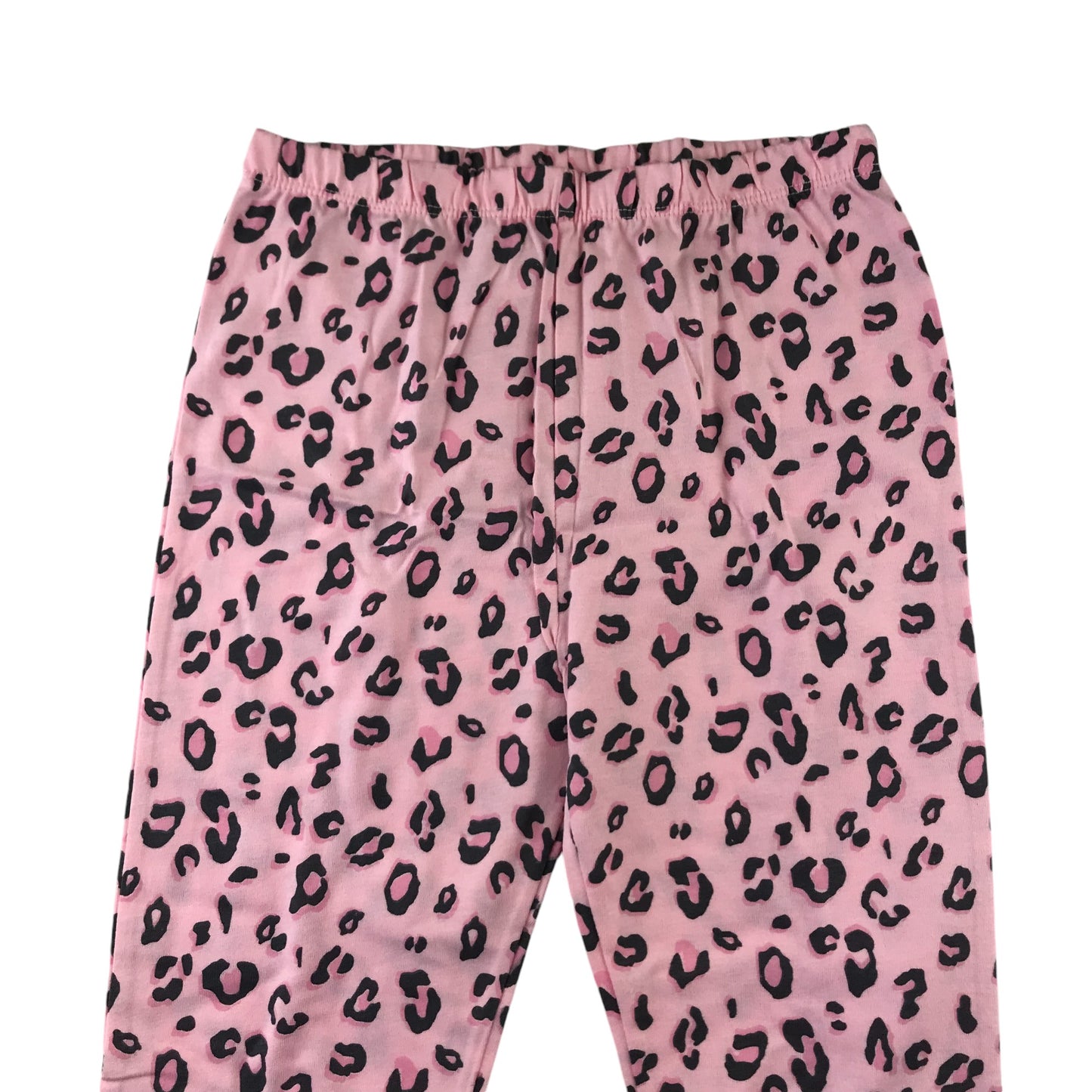 George pyjama set 5-6 years light pink butterflies and leopard spot print cotton