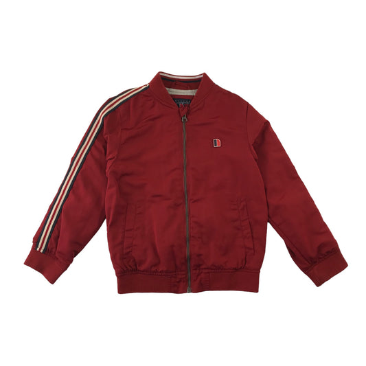 Next light jacket 6-7 years red logo and detailed arm stripes