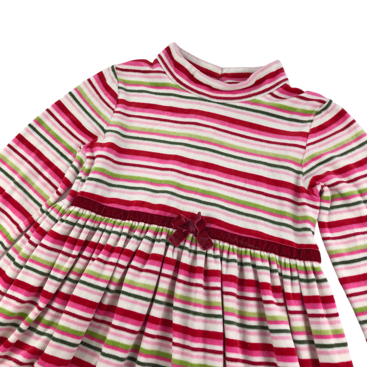 Gymboree Dress Age 10 Pink Velvet Stripy