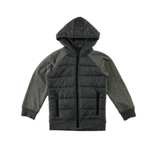 Matalan light jacket 7 years grey lightly padded body and hood