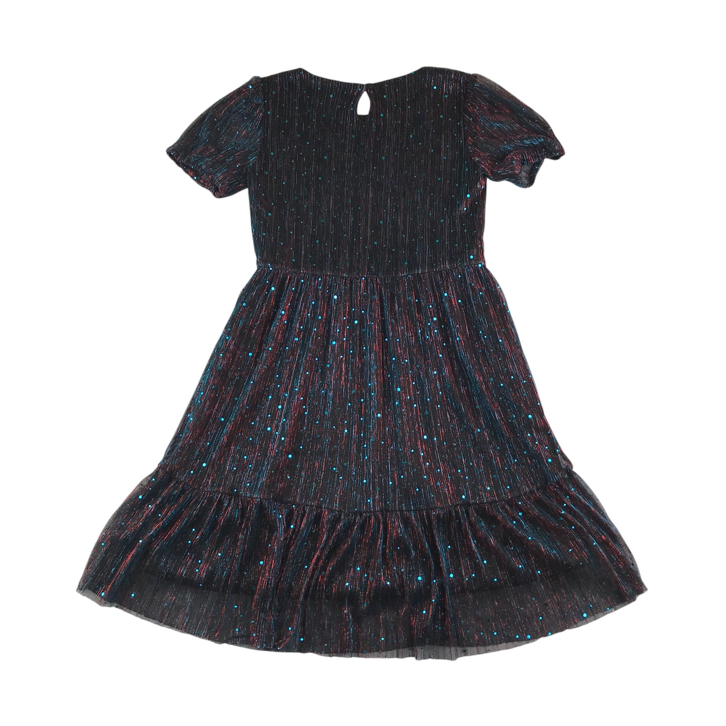 John Lewis dress 12-13 years black red blue sparkly party outfit